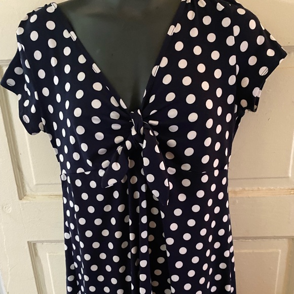 Navy Rebel Sugar pin-up style dress size large - Picture 2 of 3